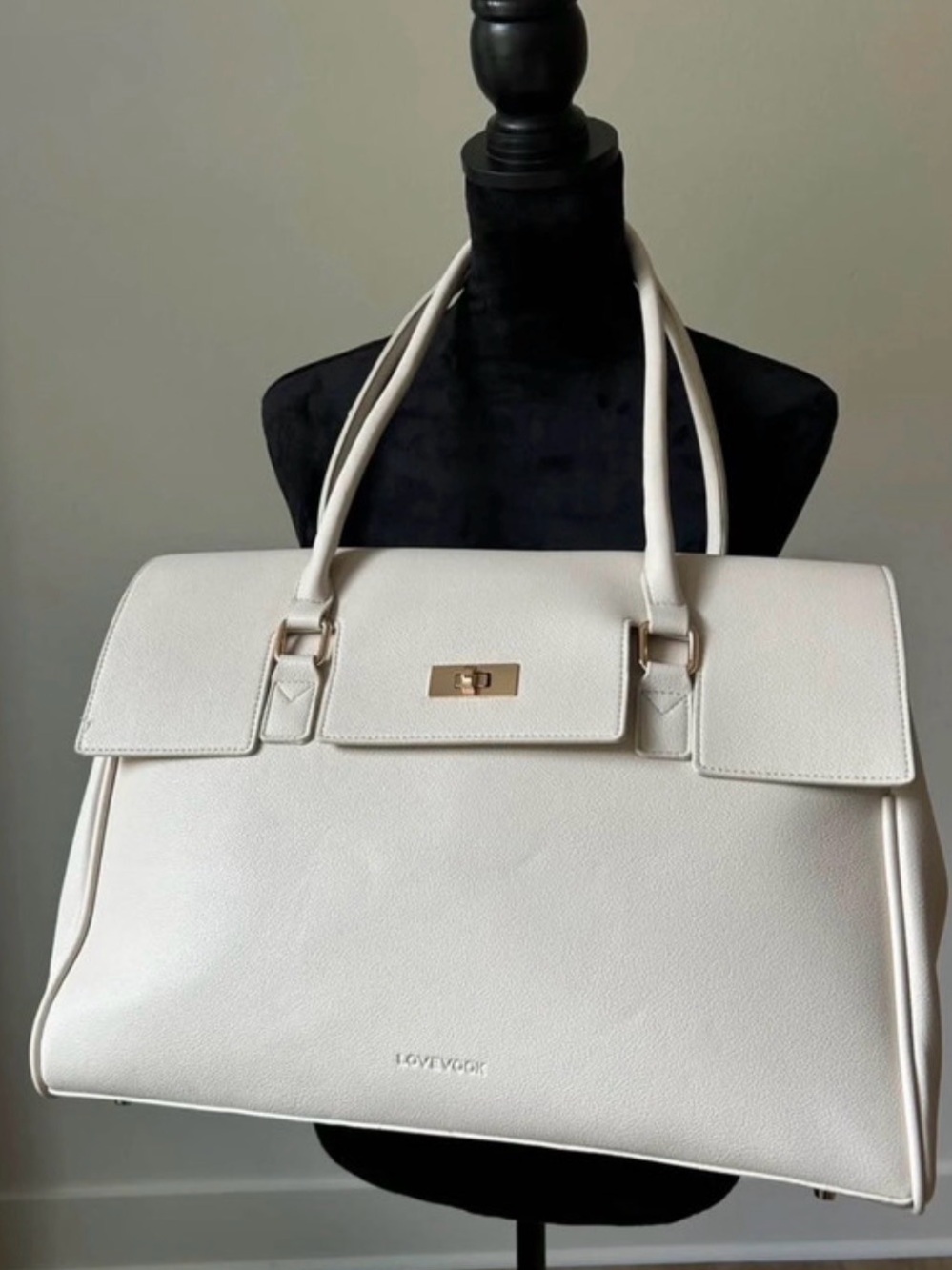 LOVEVOOK Cream Handbag & Laptop Bag